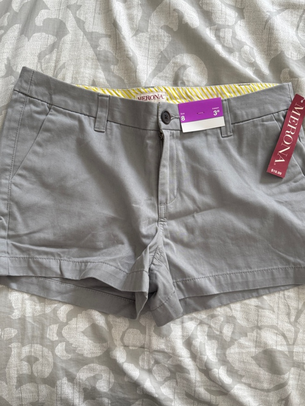 Merona Light Gray High Waist Chino Shorts